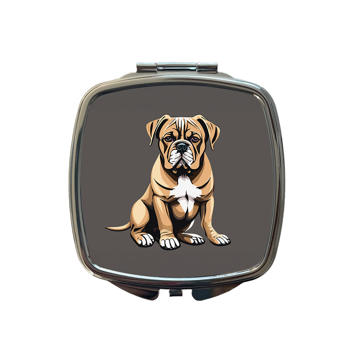 Bullmastiff Dog Sitting Small Travel Purse Handbag Pocket Makeup Compact Mirror