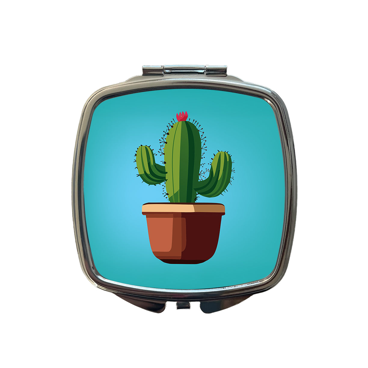 Cactus in Pot Small Travel Purse Handbag Pocket Makeup Compact Mirror