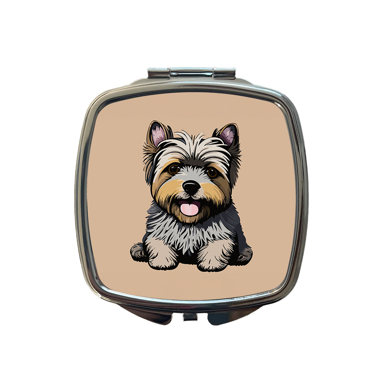Cairn Terrier Dog Sitting Small Travel Purse Handbag Pocket Makeup Compact Mirror