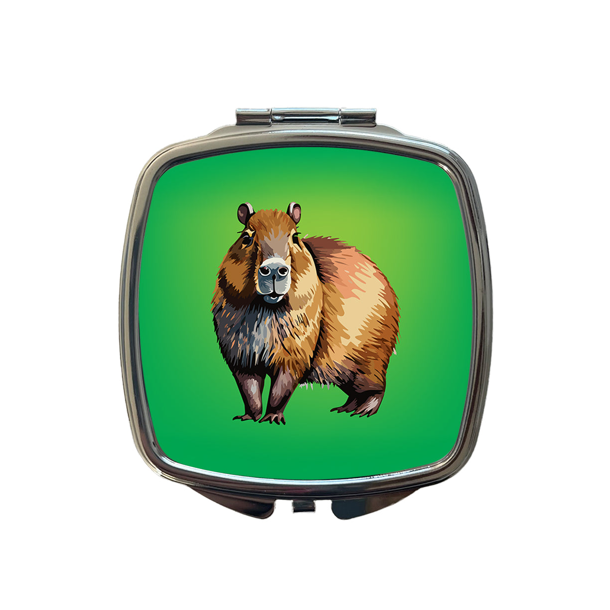 Capybara Standing Small Travel Purse Handbag Pocket Makeup Compact Mirror