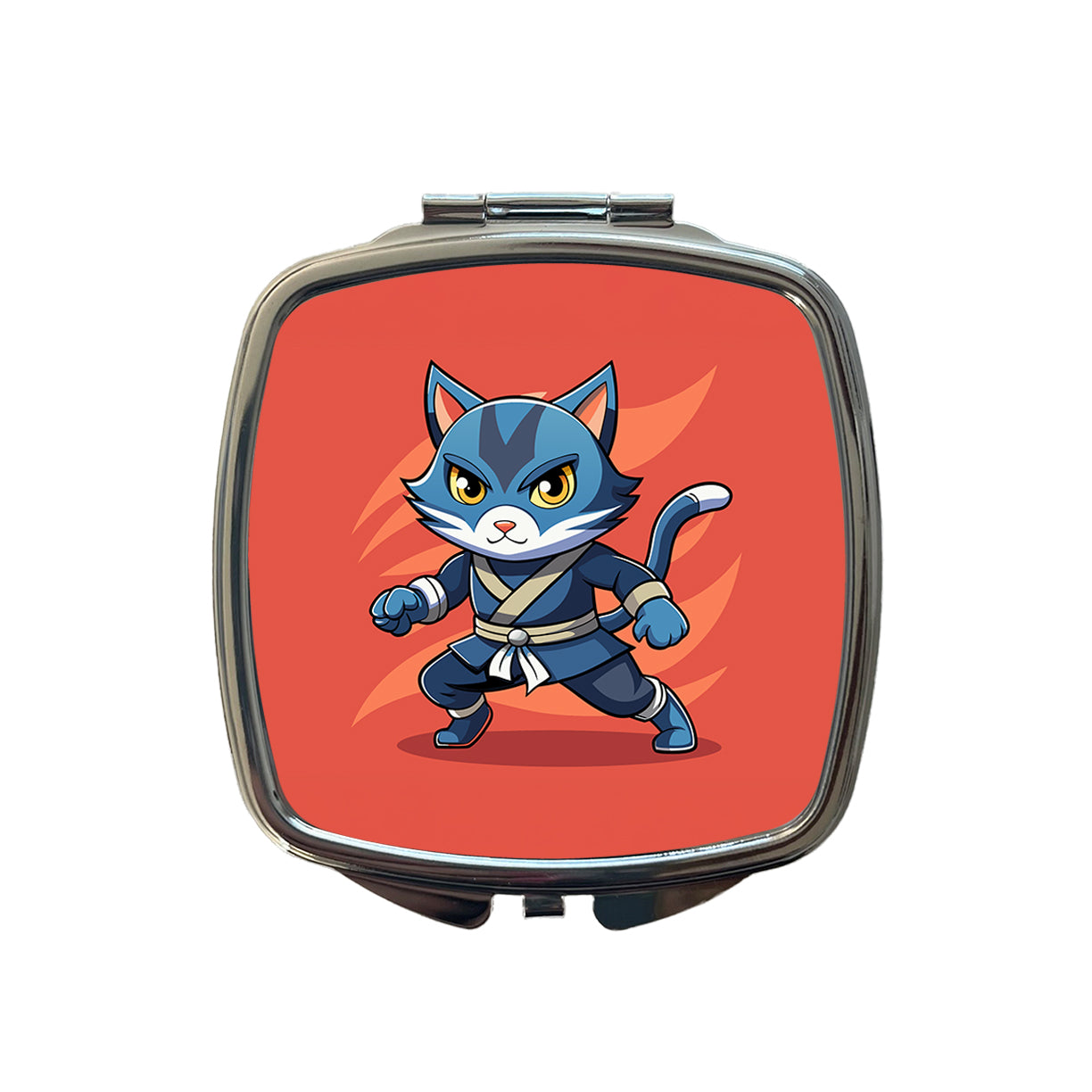 Cat Ninja Small Travel Purse Handbag Pocket Makeup Compact Mirror