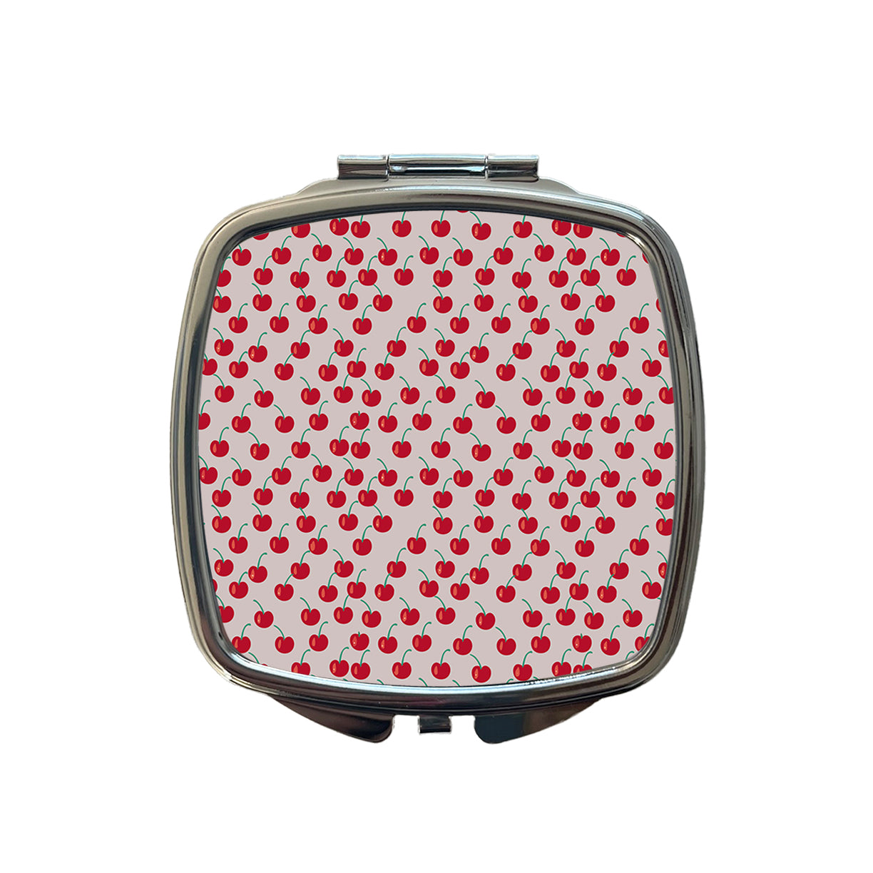 Cherries Cherry Cute Pattern Small Travel Purse Handbag Pocket Makeup Compact Mirror
