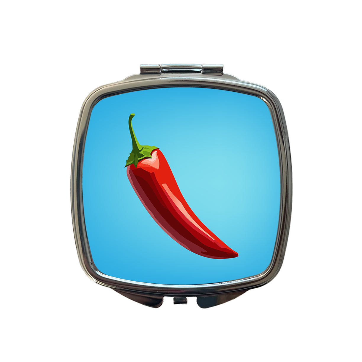 Chili Pepper Red Small Travel Purse Handbag Pocket Makeup Compact Mirror