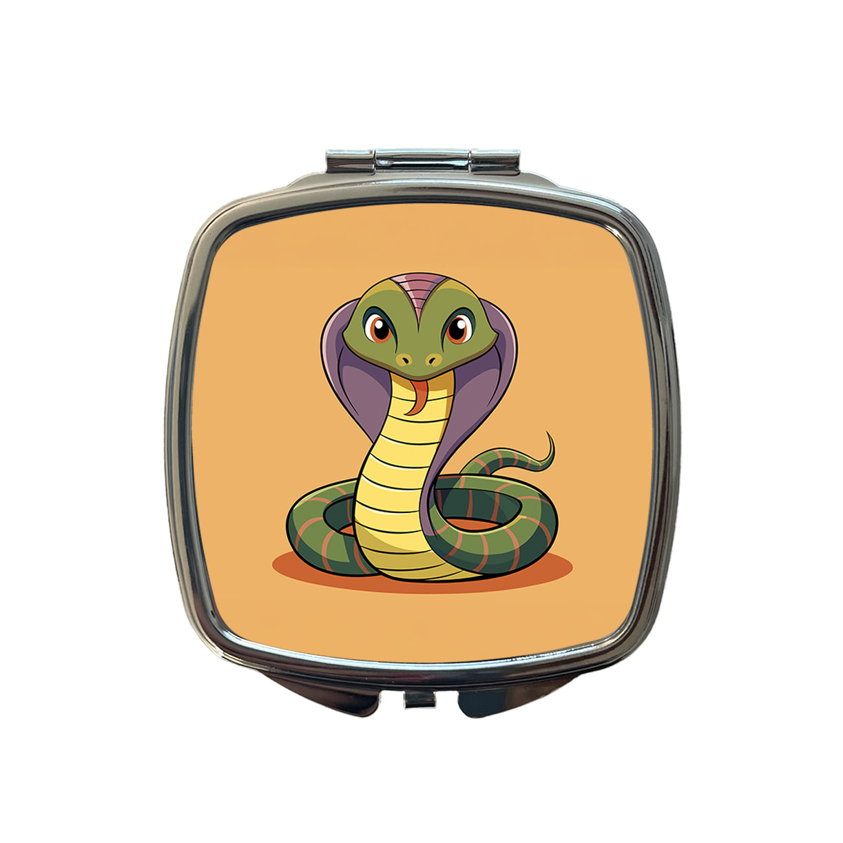 Cobra Snake Cute Small Travel Purse Handbag Pocket Makeup Compact Mirror