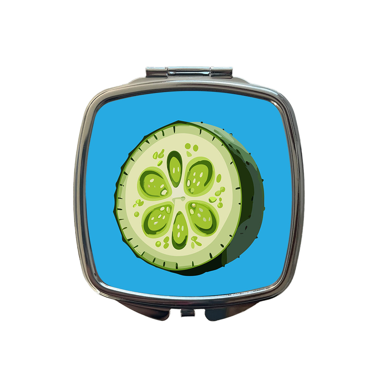 Cucumber Slice Vegetable Small Travel Purse Handbag Pocket Makeup Compact Mirror