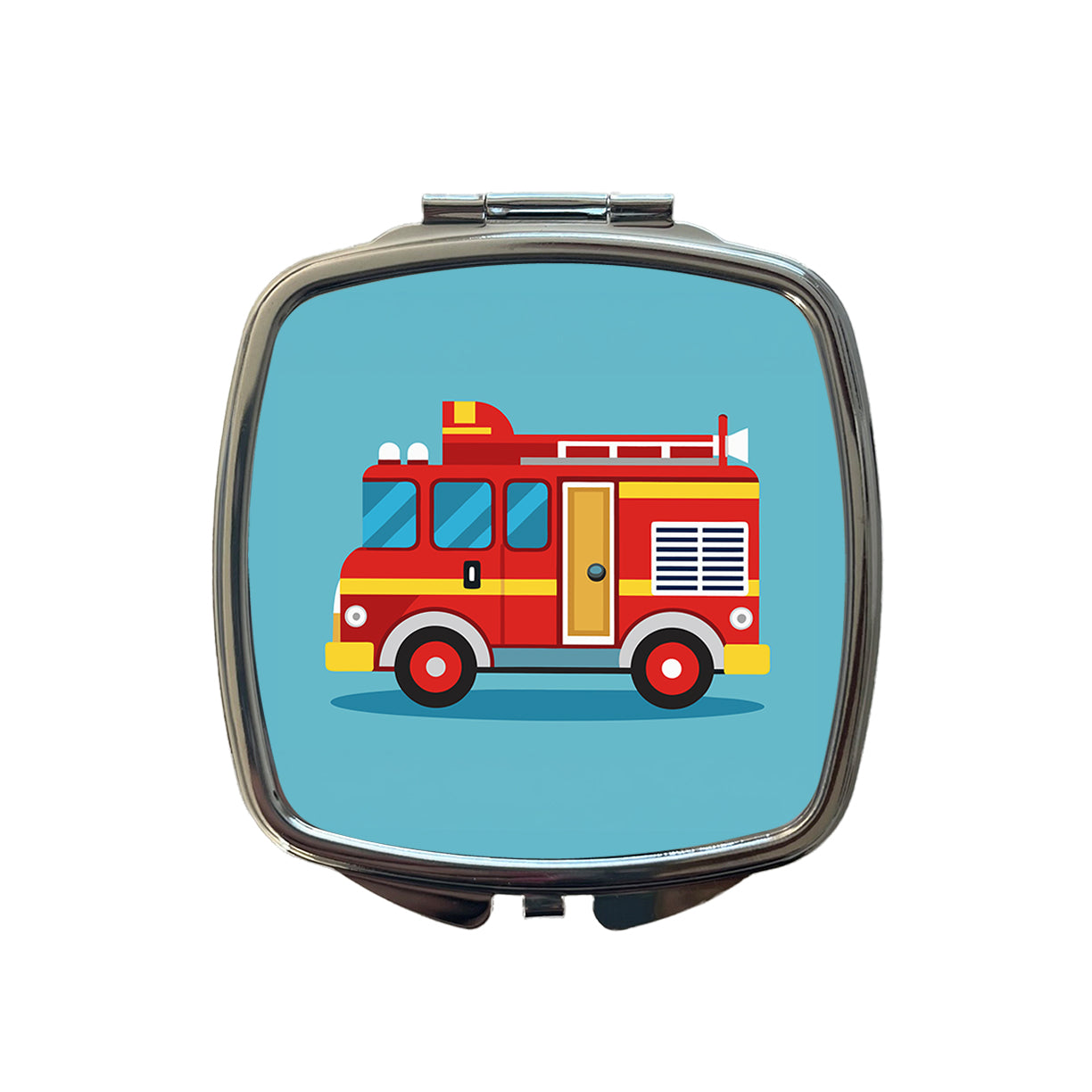 Fire Engine Red Small Travel Purse Handbag Pocket Makeup Compact Mirror