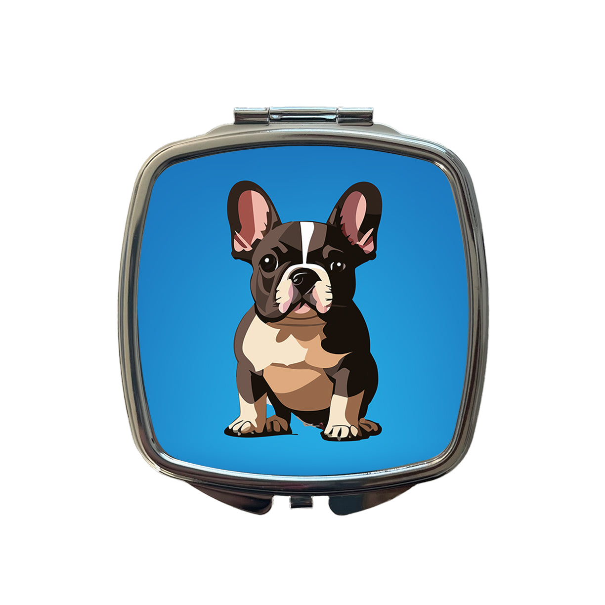 French Bulldog Dog Sitting Small Travel Purse Handbag Pocket Makeup Compact Mirror