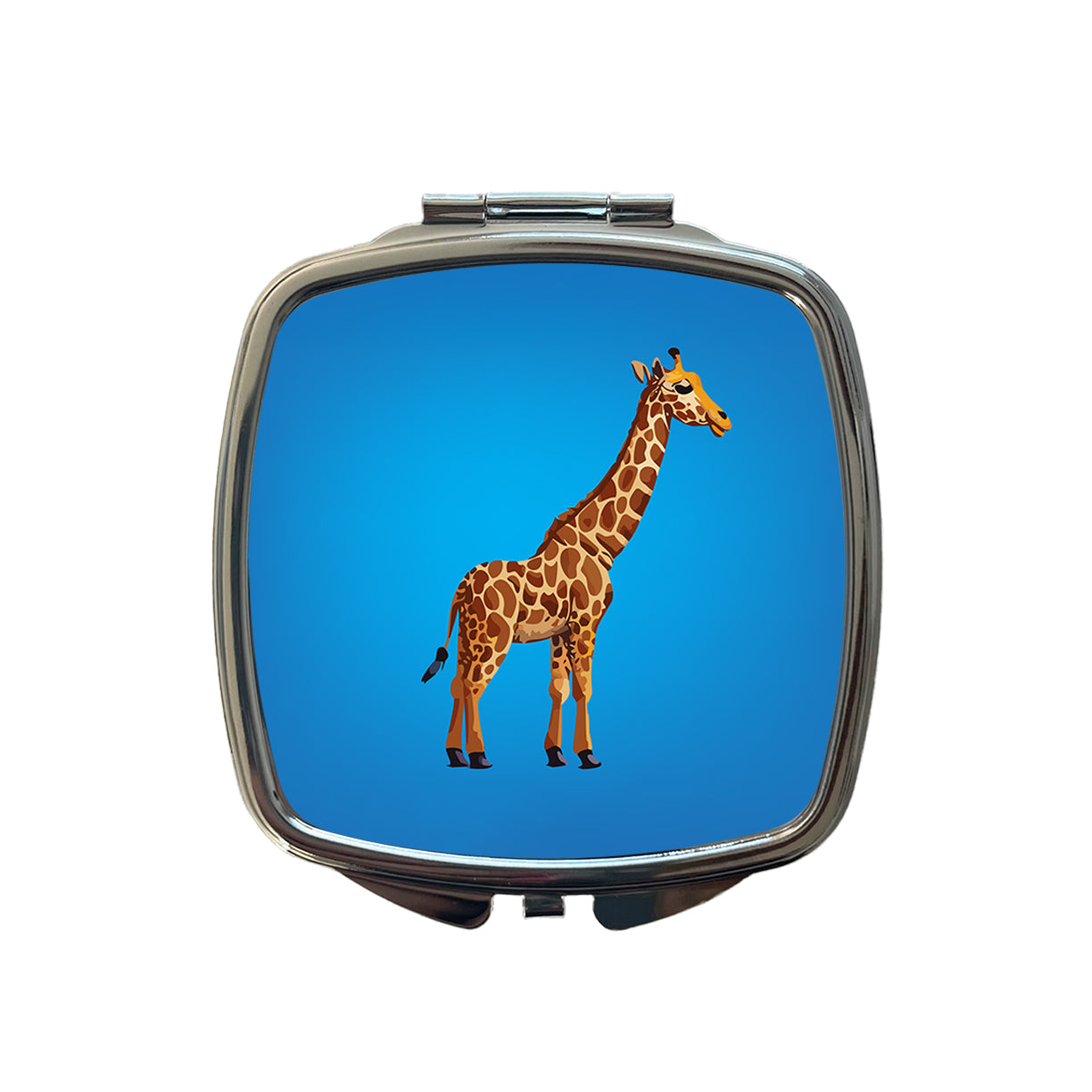 Giraffe Watercolor Small Travel Purse Handbag Pocket Makeup Compact Mirror