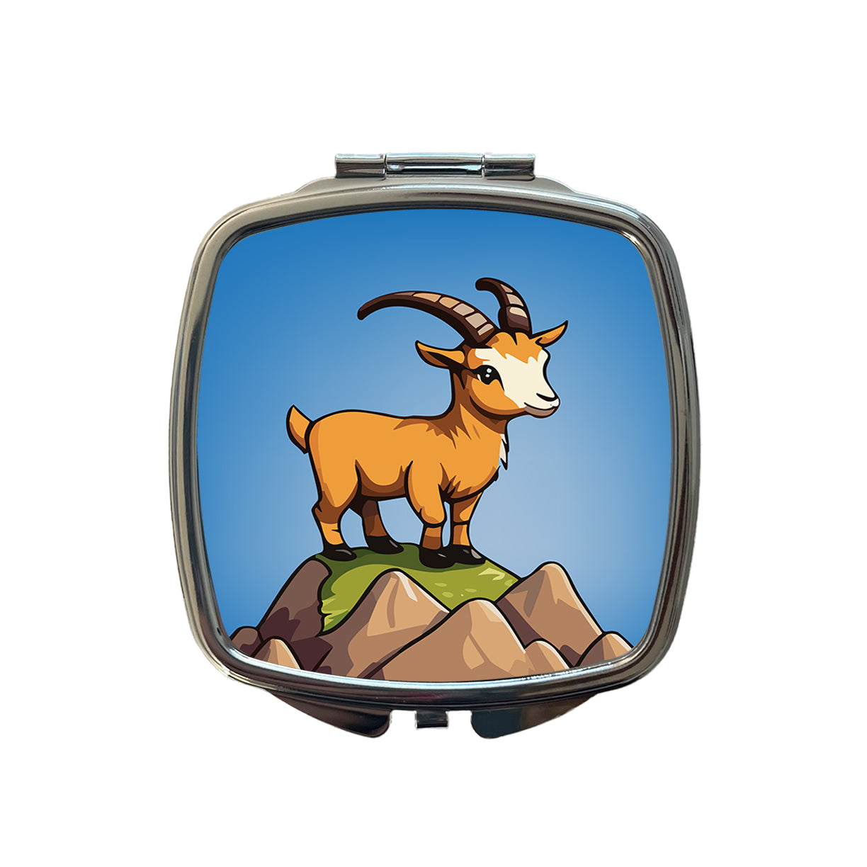 Goat Mountain Cute Small Travel Purse Handbag Pocket Makeup Compact Mirror