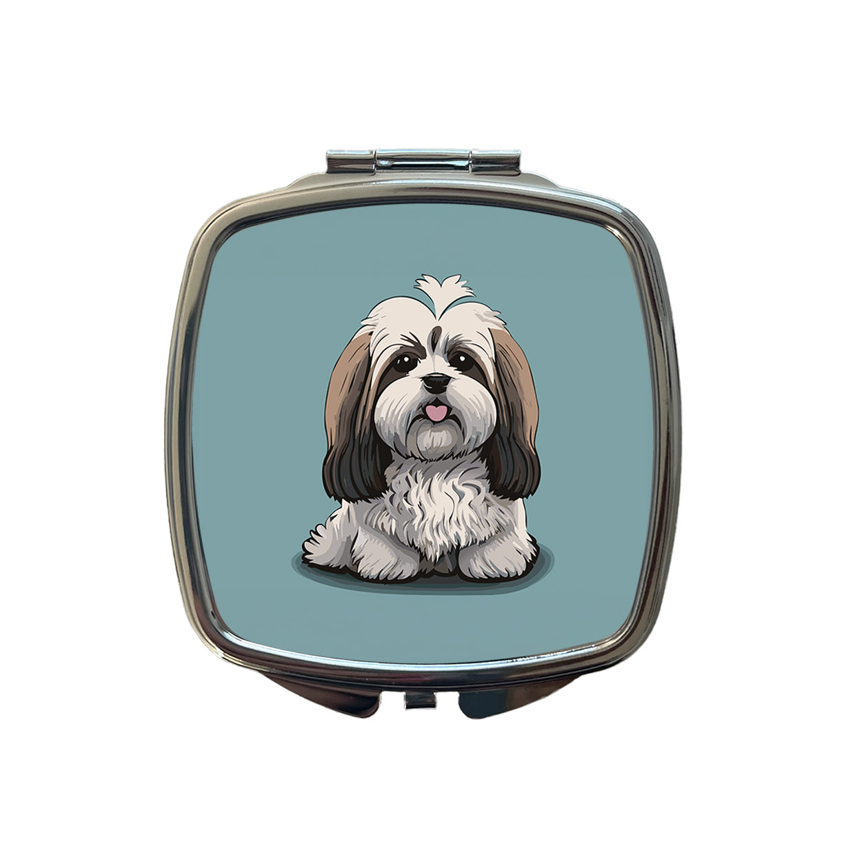 Havanese Dog Sitting Small Travel Purse Handbag Pocket Makeup Compact Mirror