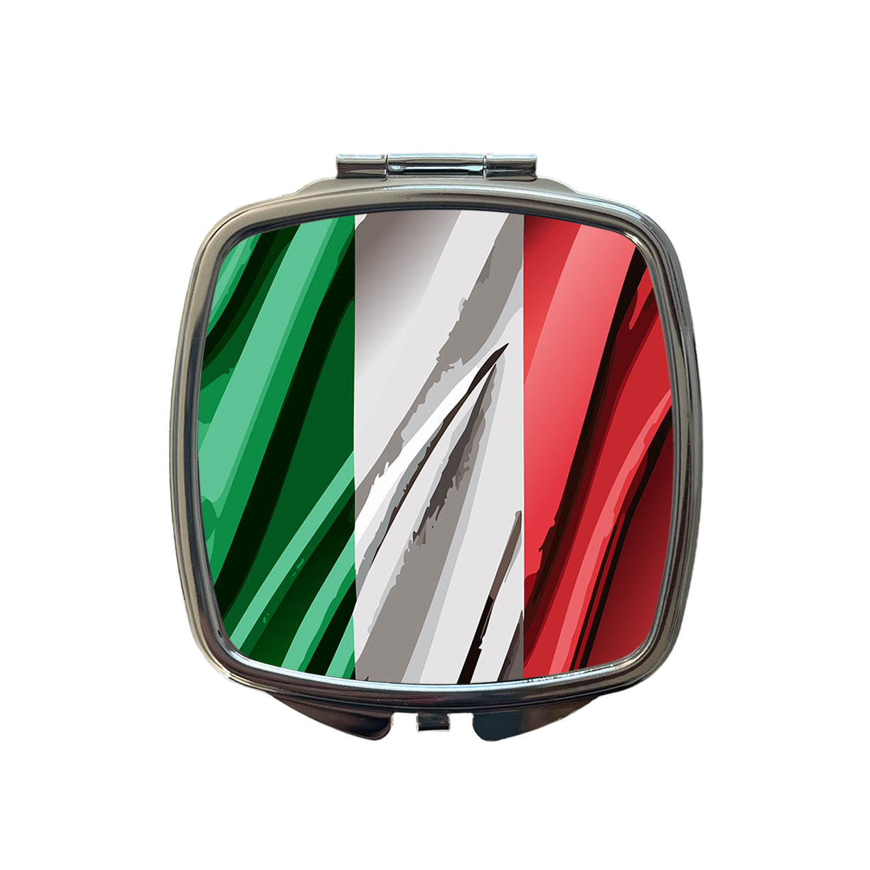 Italy Italian Flag Waving Small Travel Purse Handbag Pocket Makeup Compact Mirror