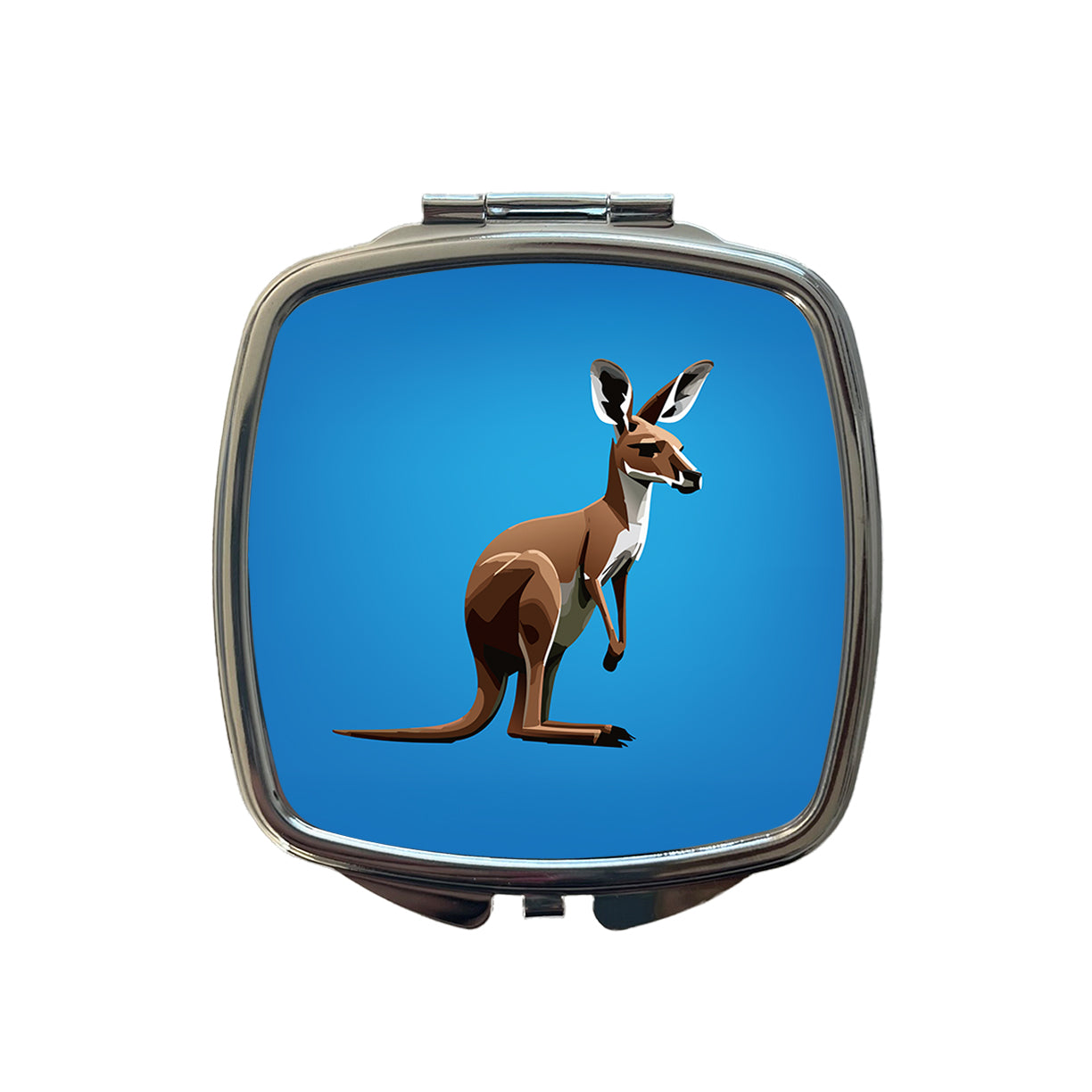 Kangaroo Standing Animal Small Travel Purse Handbag Pocket Makeup Compact Mirror
