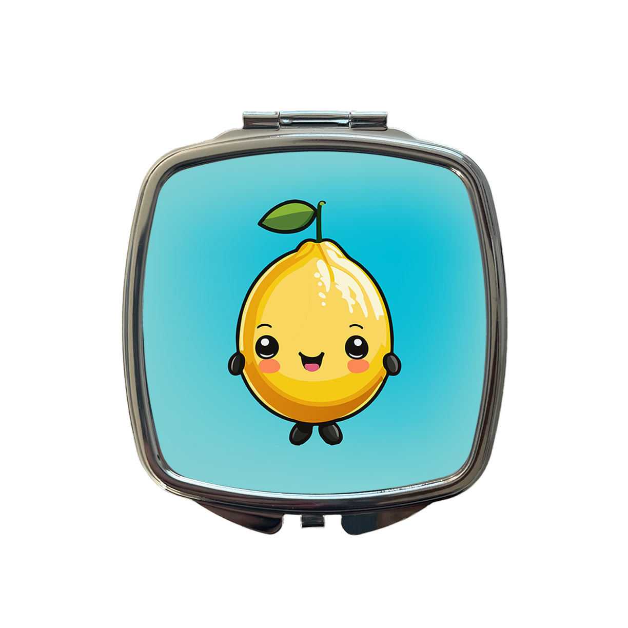 Lemon Cute Chibi Kawaii Small Travel Purse Handbag Pocket Makeup Compact Mirror