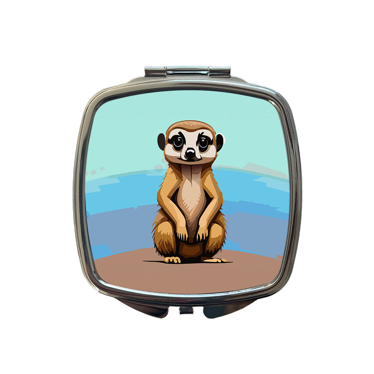 Meerkat Animal Cute Small Travel Purse Handbag Pocket Makeup Compact Mirror
