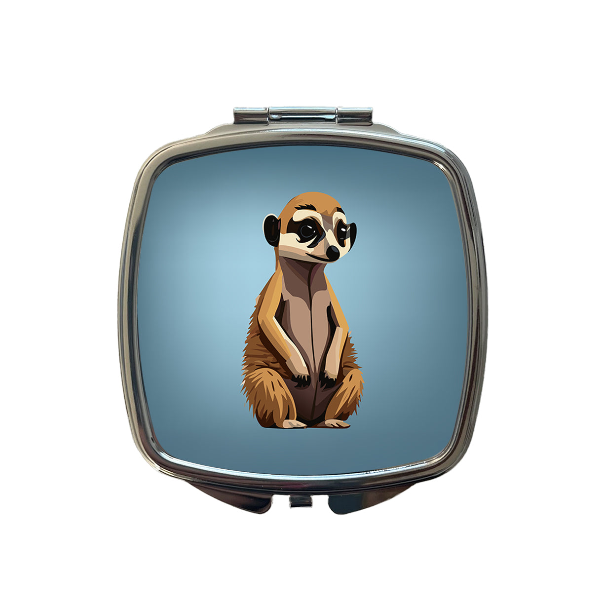Meerkat Small Mongoose Sitting Small Travel Purse Handbag Pocket Makeup Compact Mirror