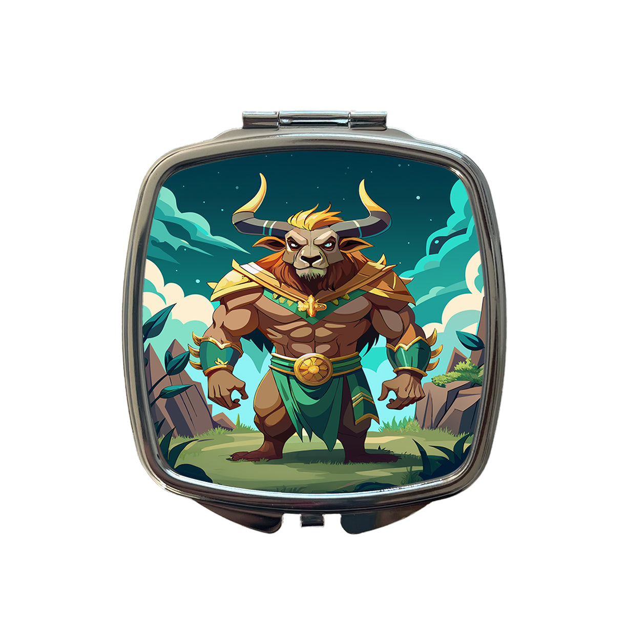 Minotaur Greek Mythology Small Travel Purse Handbag Pocket Makeup Compact Mirror