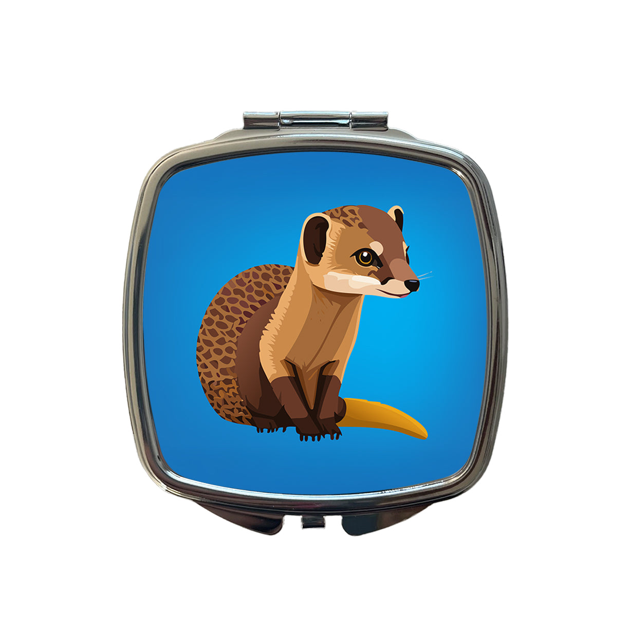 Mongoose Animal Small Travel Purse Handbag Pocket Makeup Compact Mirror