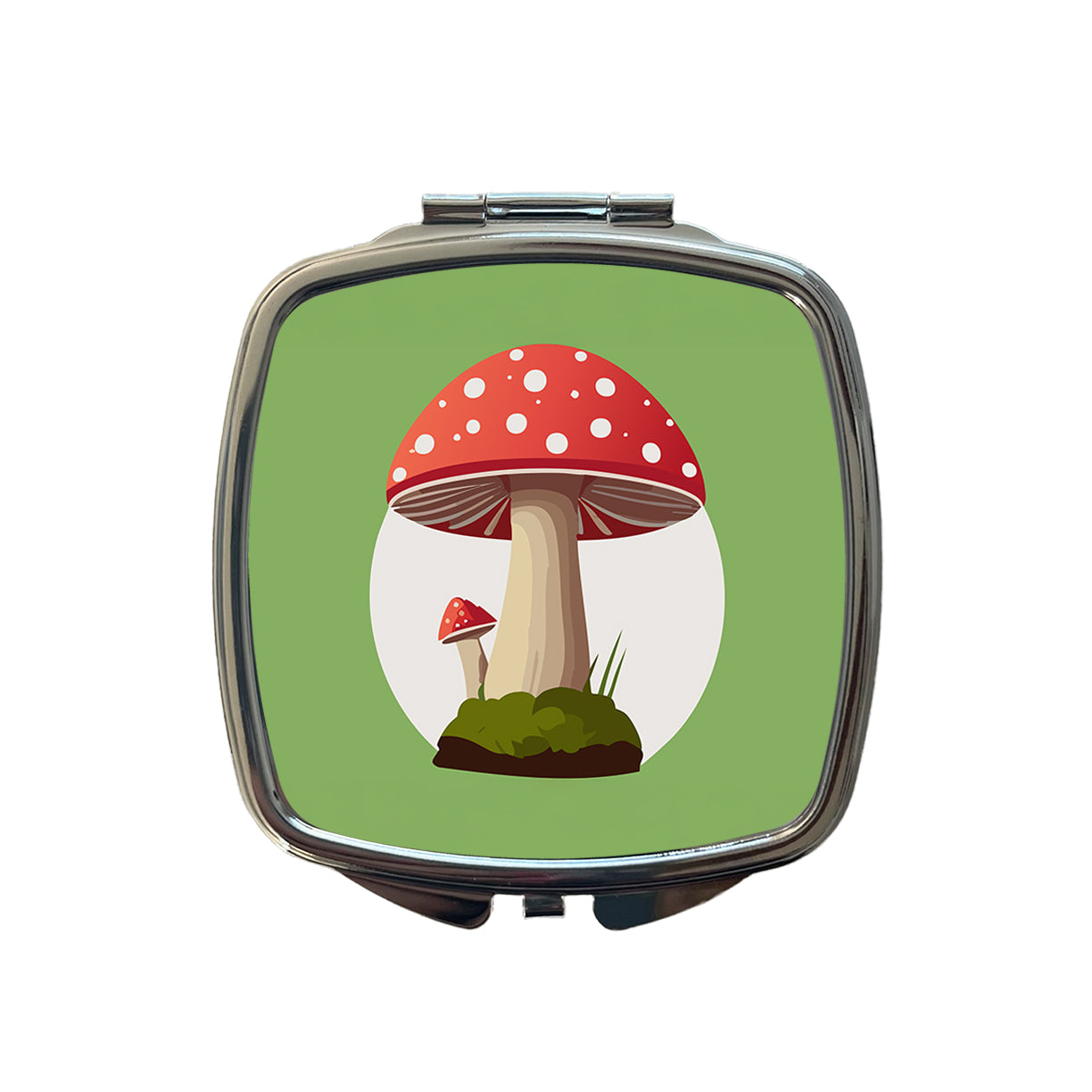 Mushroom Toadstool Red Woodland Small Travel Purse Handbag Pocket Makeup Compact Mirror