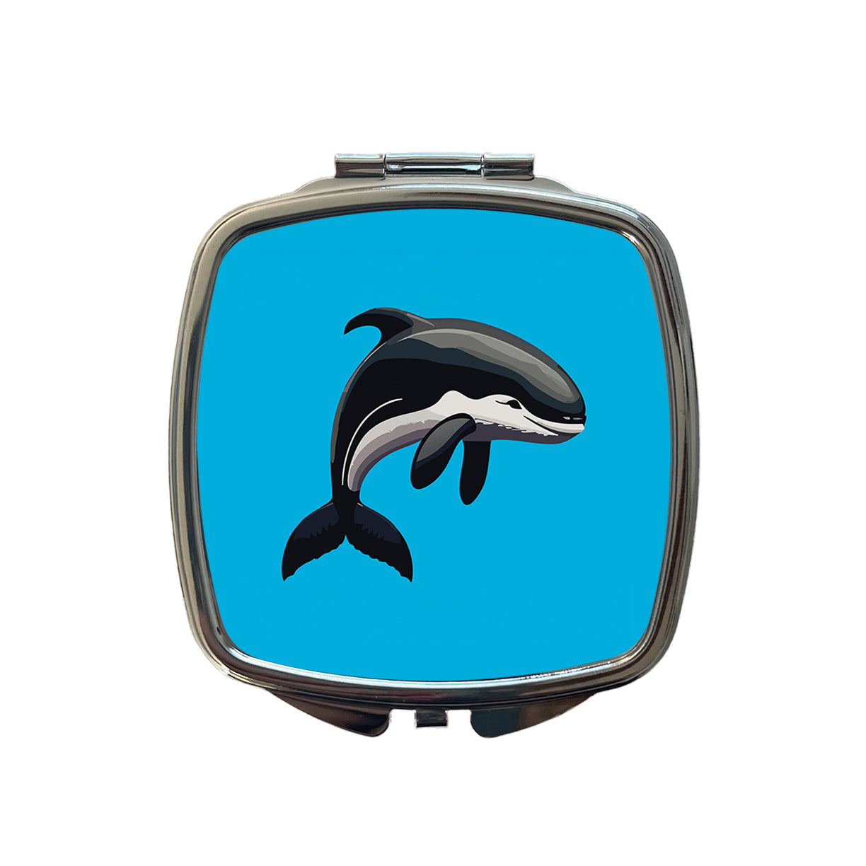 Orca Killer Whale Small Travel Purse Handbag Pocket Makeup Compact Mirror