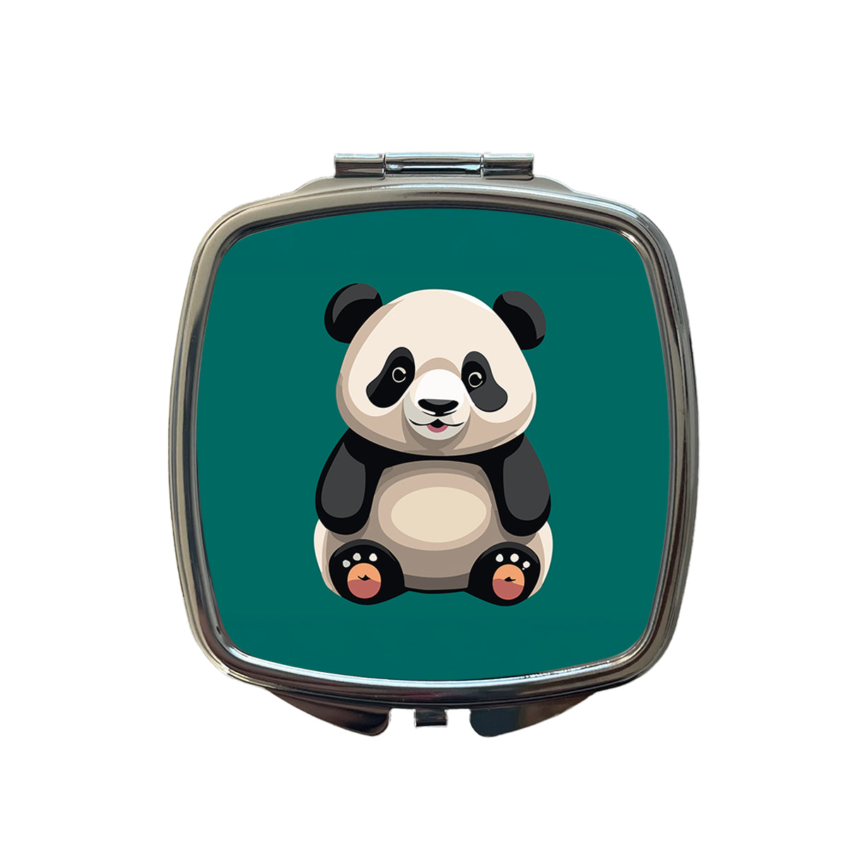 Panda Sitting Small Travel Purse Handbag Pocket Makeup Compact Mirror