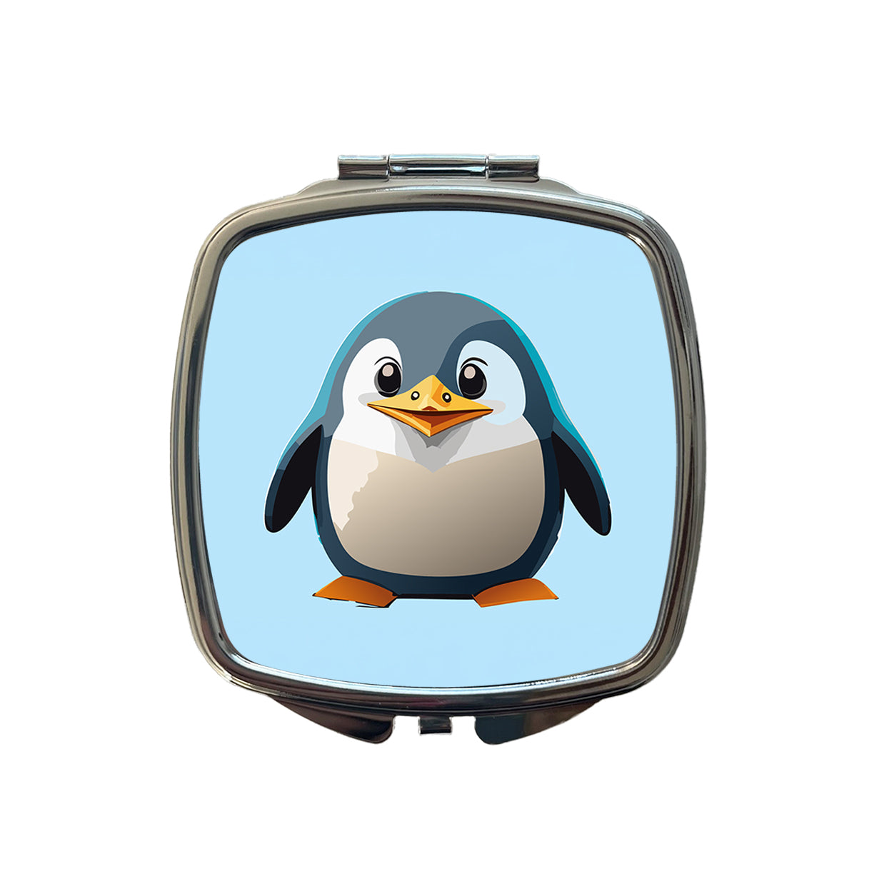 Penguin Standing Small Travel Purse Handbag Pocket Makeup Compact Mirror