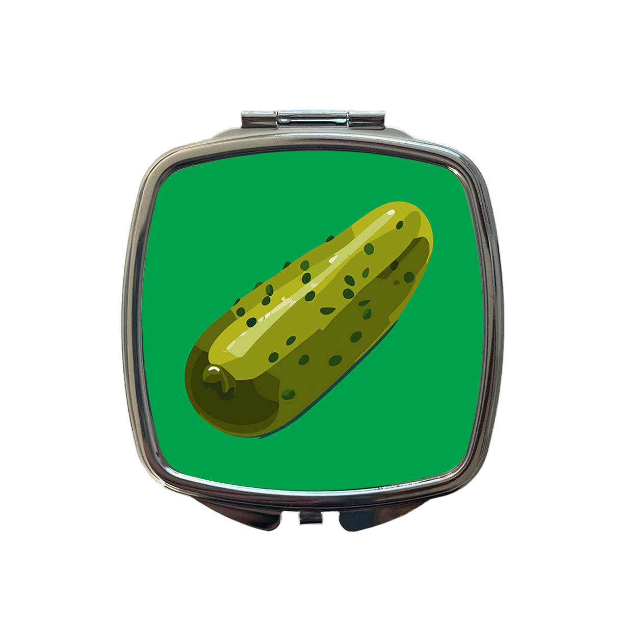 Pickle Green Small Travel Purse Handbag Pocket Makeup Compact Mirror