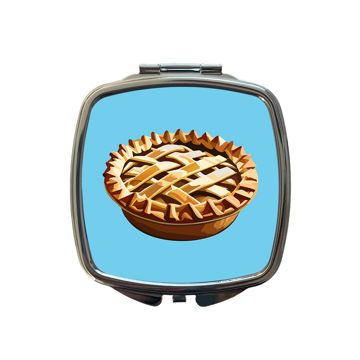 Pie Apple Yummy Baking Small Travel Purse Handbag Pocket Makeup Compact Mirror