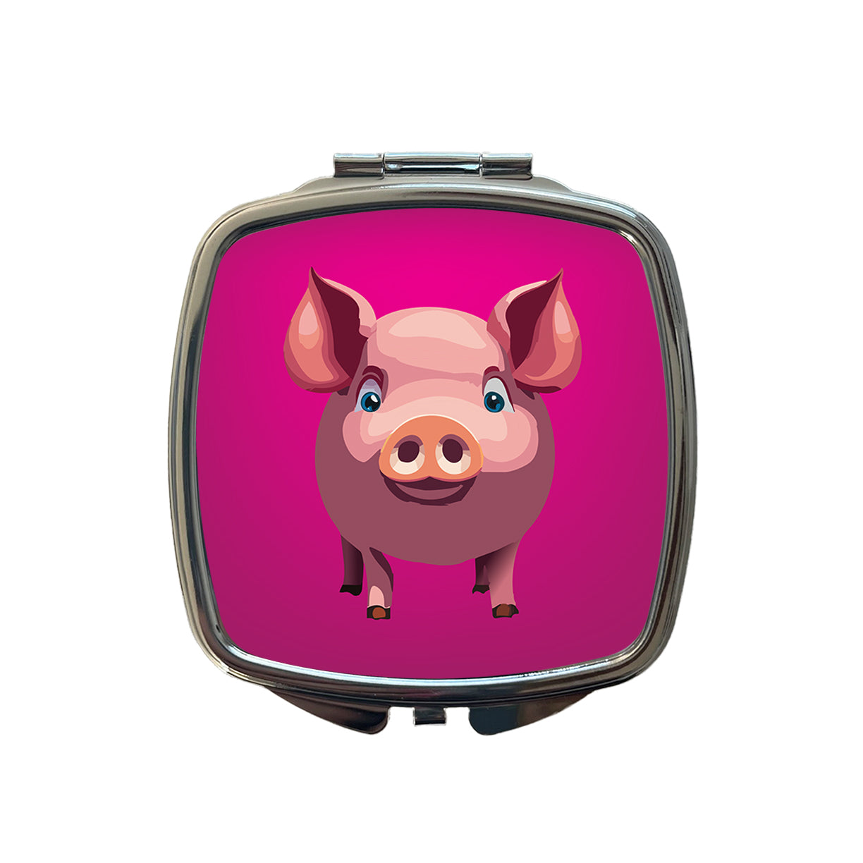 Pig Pink Sweet Small Travel Purse Handbag Pocket Makeup Compact Mirror