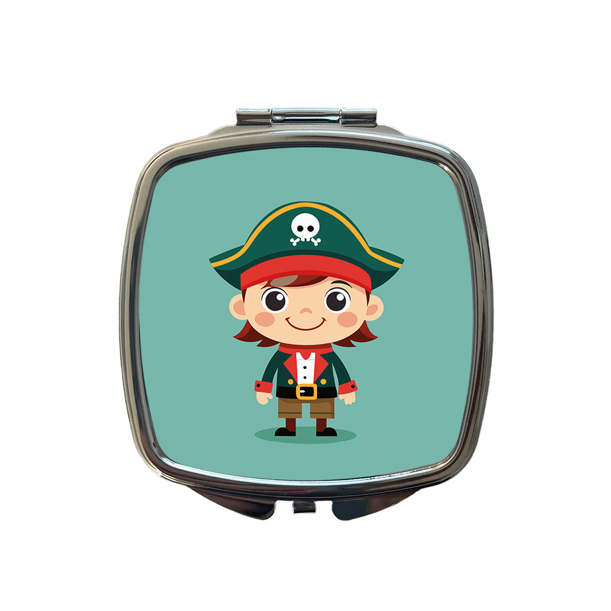 Pirate Cute Small Travel Purse Handbag Pocket Makeup Compact Mirror