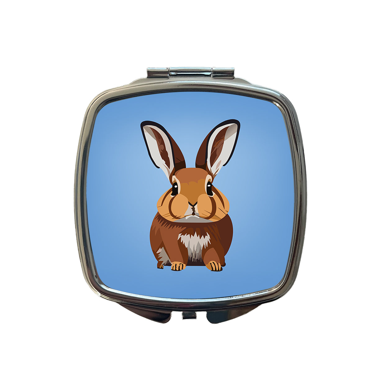 Rabbit Bunny Sweet Woodland Animal Small Travel Purse Handbag Pocket Makeup Compact Mirror