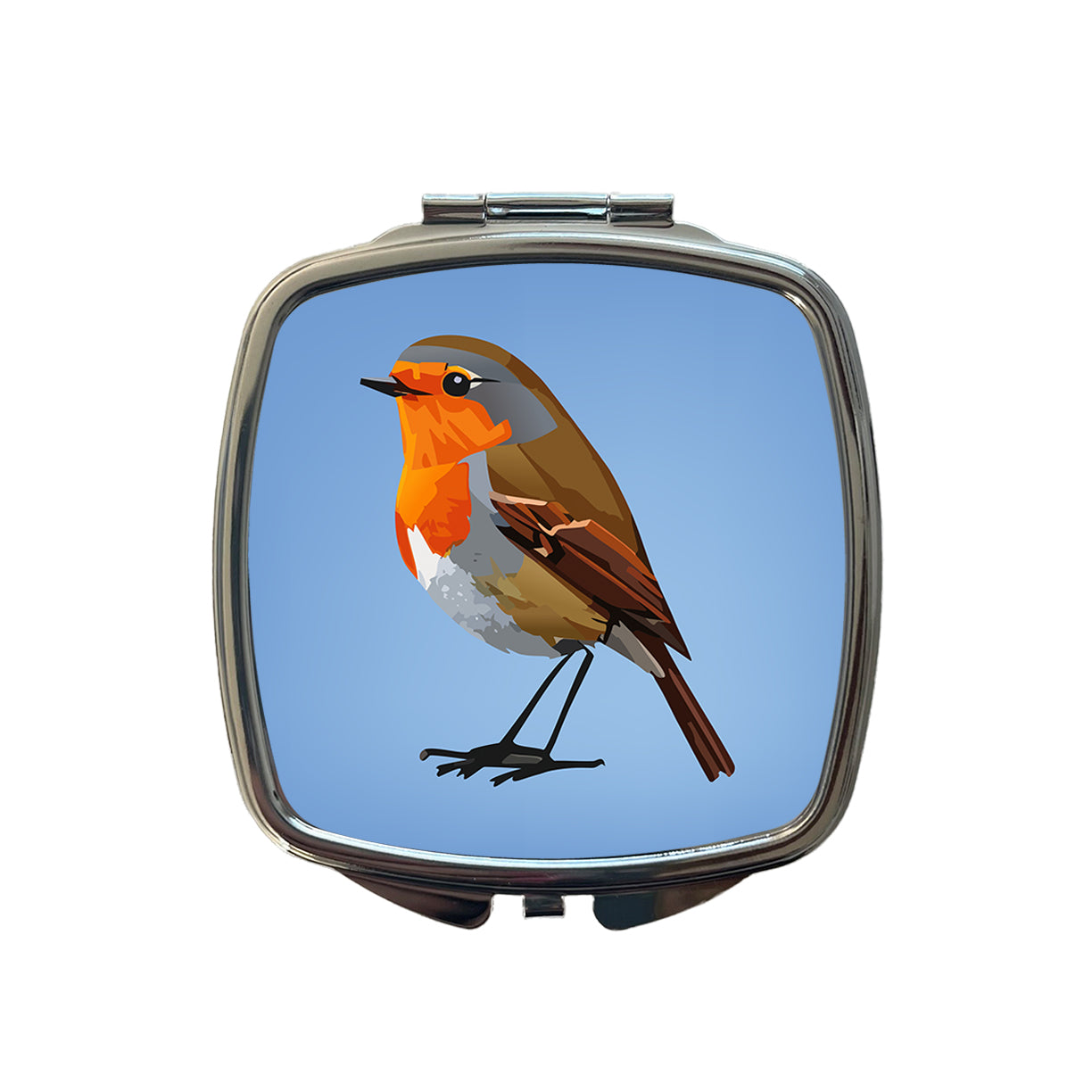 Robin Bird Small Travel Purse Handbag Pocket Makeup Compact Mirror