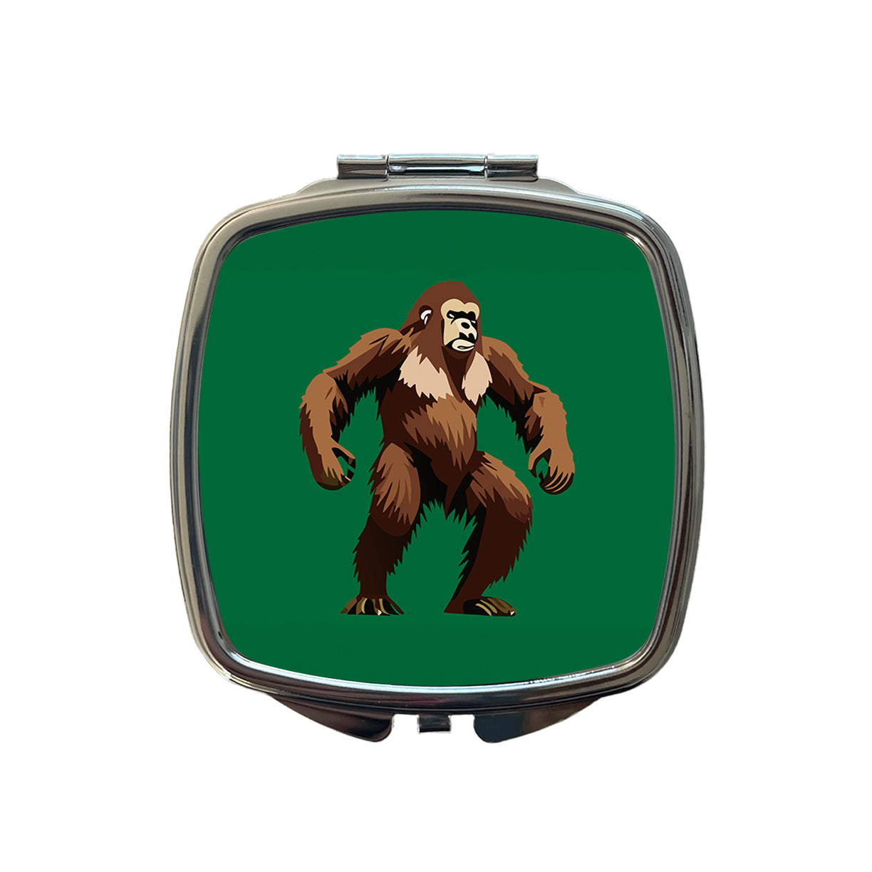 Sasquatch Bigfoot Standing Small Travel Purse Handbag Pocket Makeup Compact Mirror