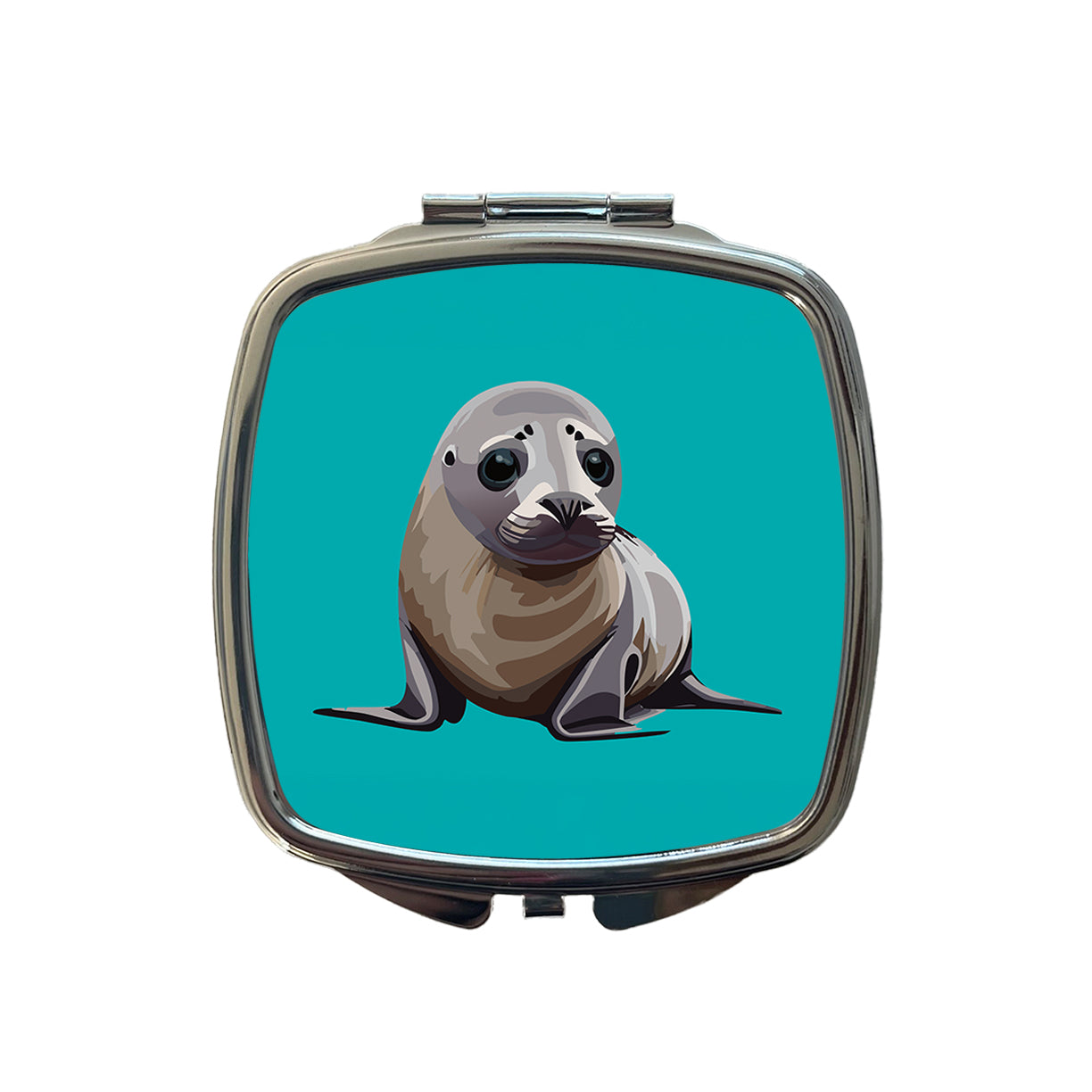 Seal Ocean Animal Cute Small Travel Purse Handbag Pocket Makeup Compact Mirror