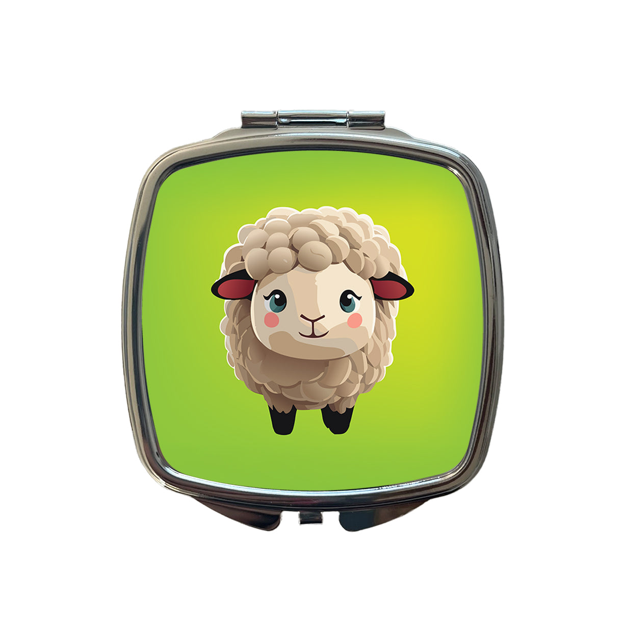 Sheep Chibi Standing Small Travel Purse Handbag Pocket Makeup Compact Mirror