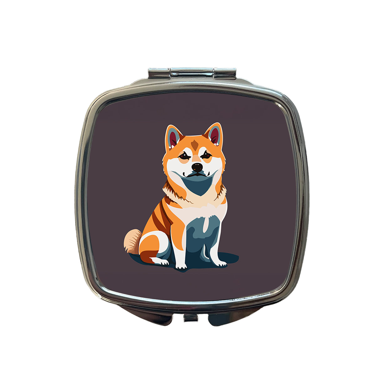 Shiba Inu Dog Sitting Small Travel Purse Handbag Pocket Makeup Compact Mirror