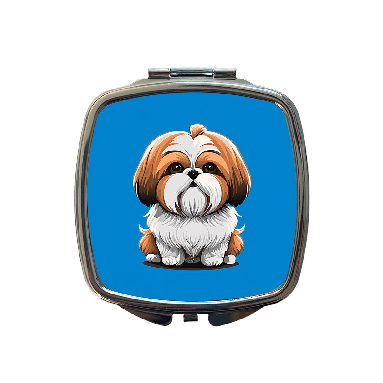 Shih Tzu Dog Adorable Small Travel Purse Handbag Pocket Makeup Compact Mirror