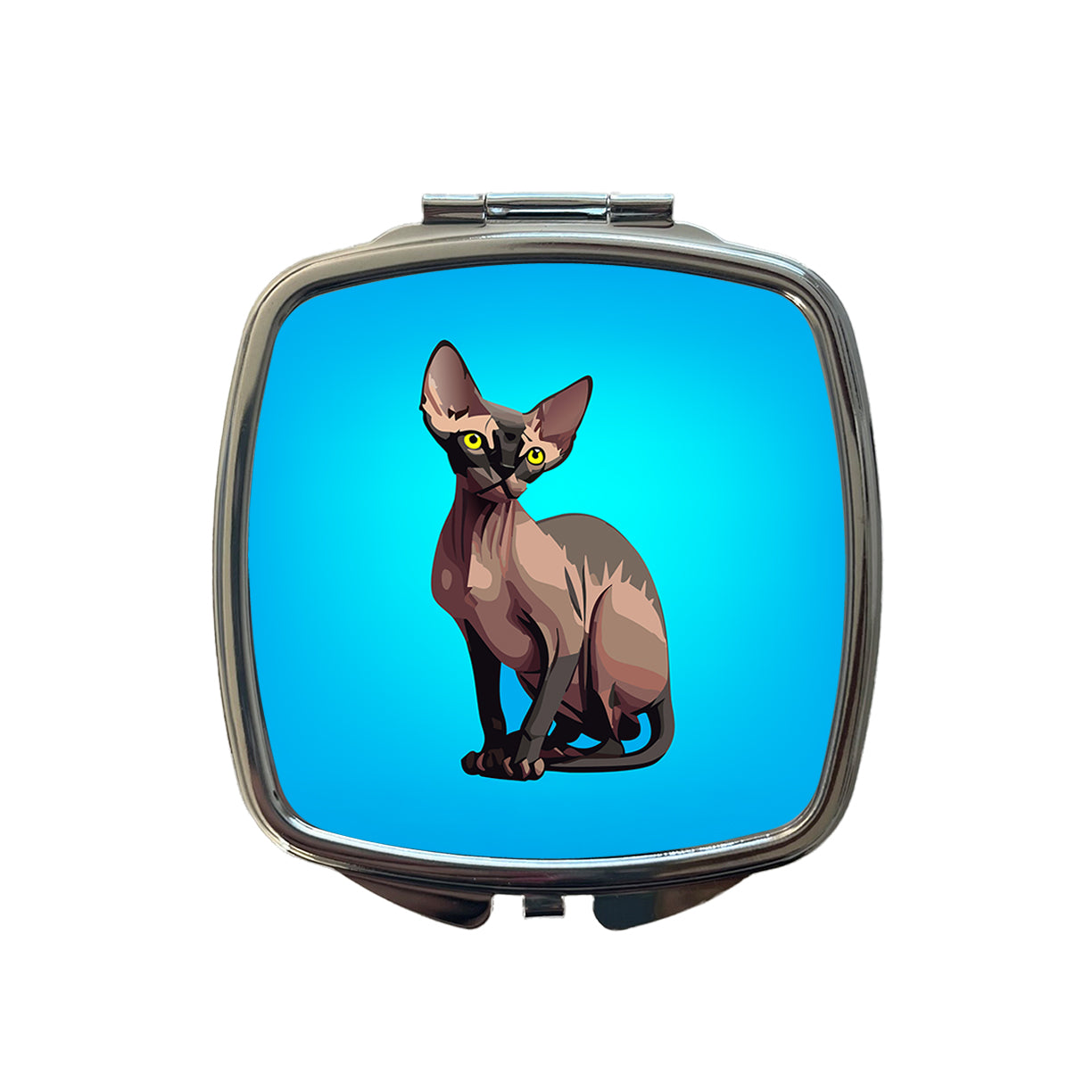 Sphynx Cat Sitting Small Travel Purse Handbag Pocket Makeup Compact Mirror