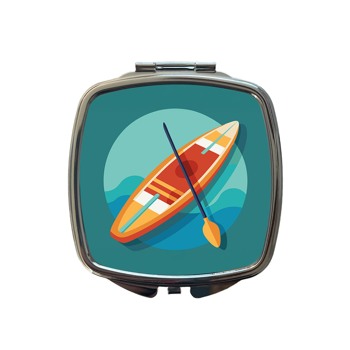 Stand Up Paddle Board Boarding SUP Small Travel Purse Handbag Pocket Makeup Compact Mirror