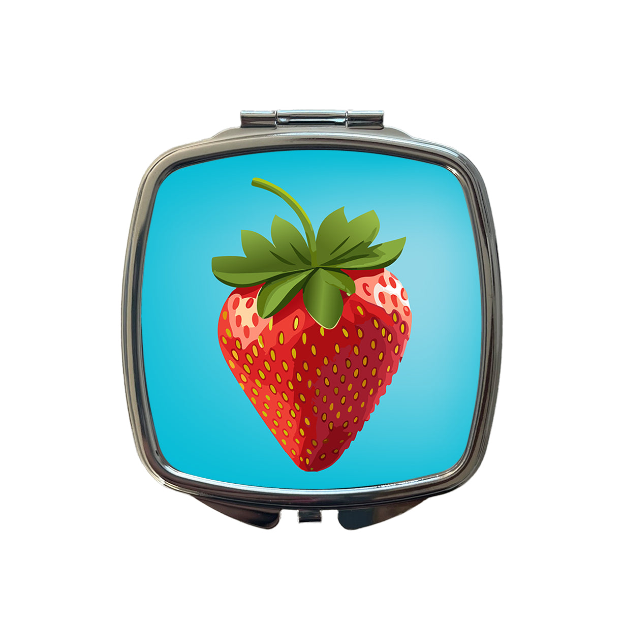 Strawberry Fruit Small Travel Purse Handbag Pocket Makeup Compact Mirror
