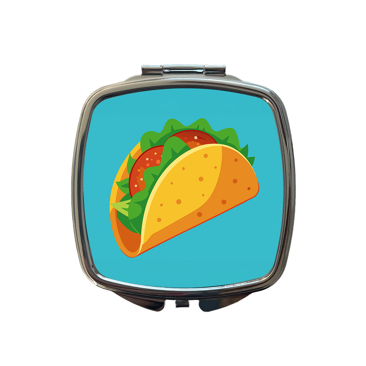 Taco Crispy Mexican Food Small Travel Purse Handbag Pocket Makeup Compact Mirror