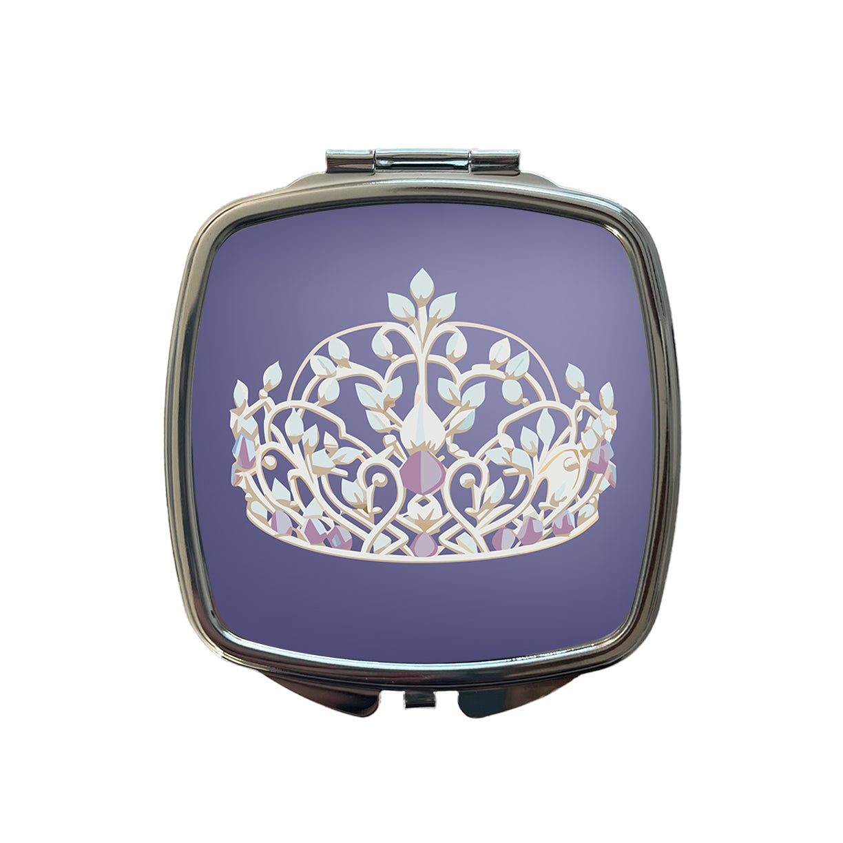 Tiara Princess Queen Royalty Small Travel Purse Handbag Pocket Makeup Compact Mirror