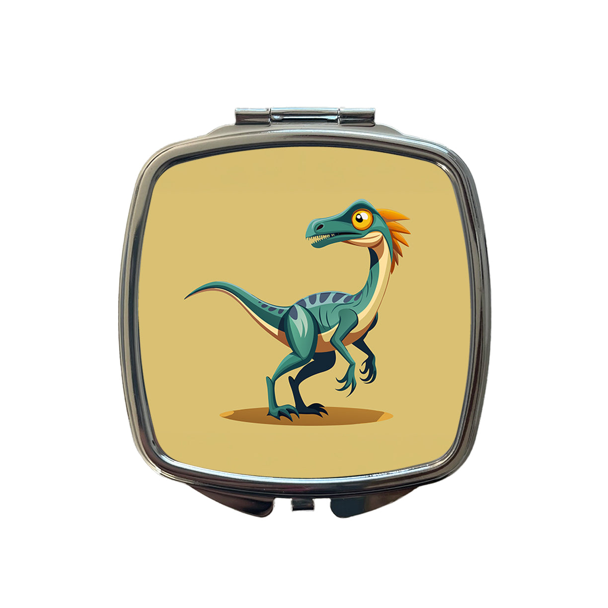 Troodon Dinosaur Small Travel Purse Handbag Pocket Makeup Compact Mirror