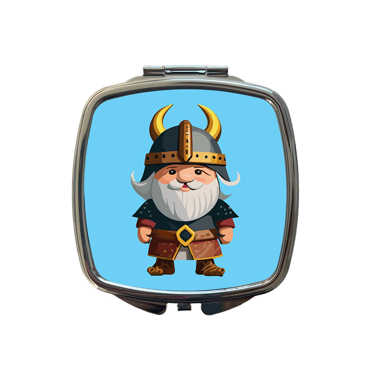 Viking Cute Standing Small Travel Purse Handbag Pocket Makeup Compact Mirror