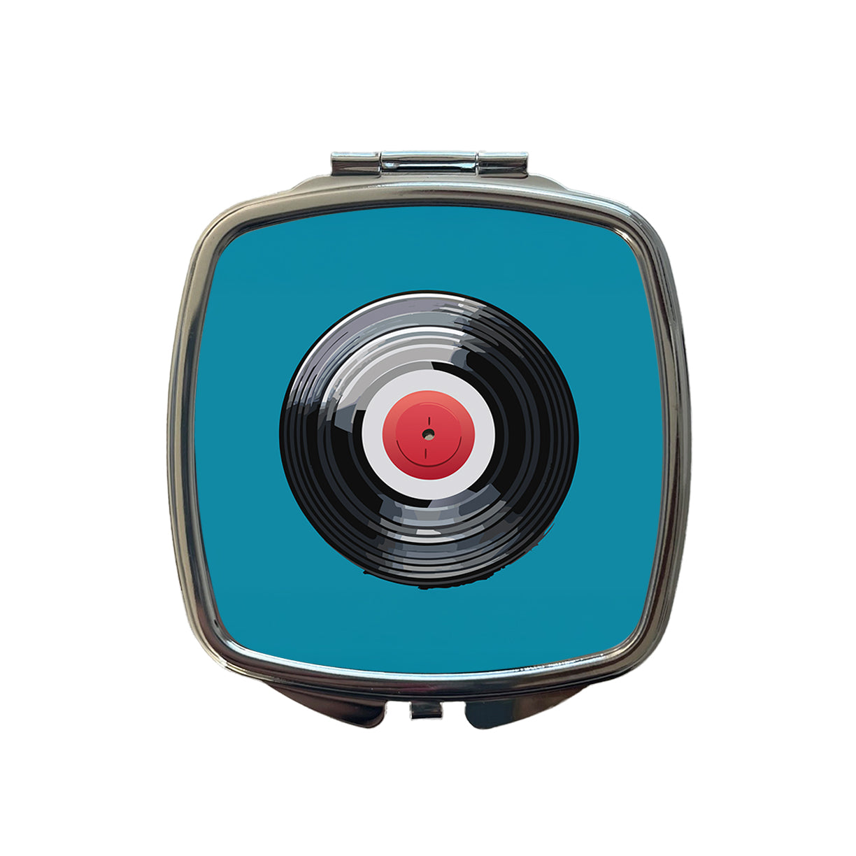 Vinyl Record Music Retro Small Travel Purse Handbag Pocket Makeup Compact Mirror