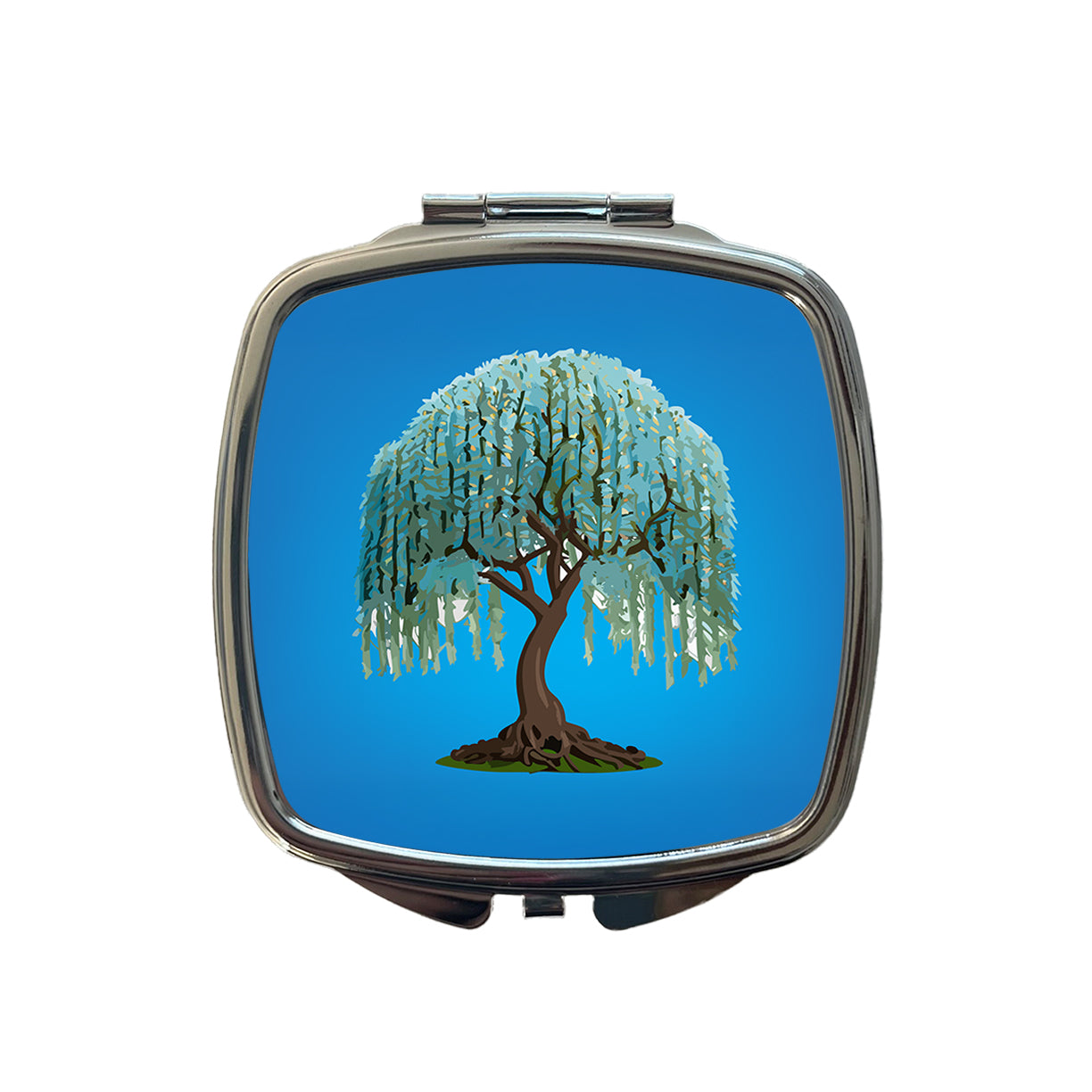 Weeping Willow Tree Small Travel Purse Handbag Pocket Makeup Compact Mirror