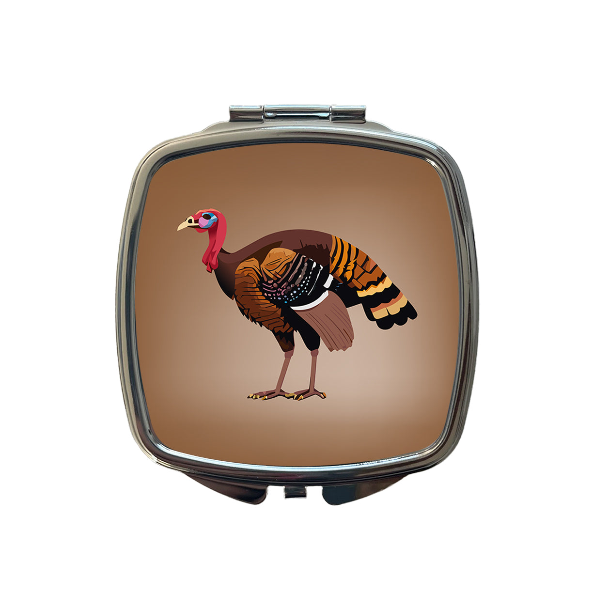 Wild Turkey Profile Small Travel Purse Handbag Pocket Makeup Compact Mirror
