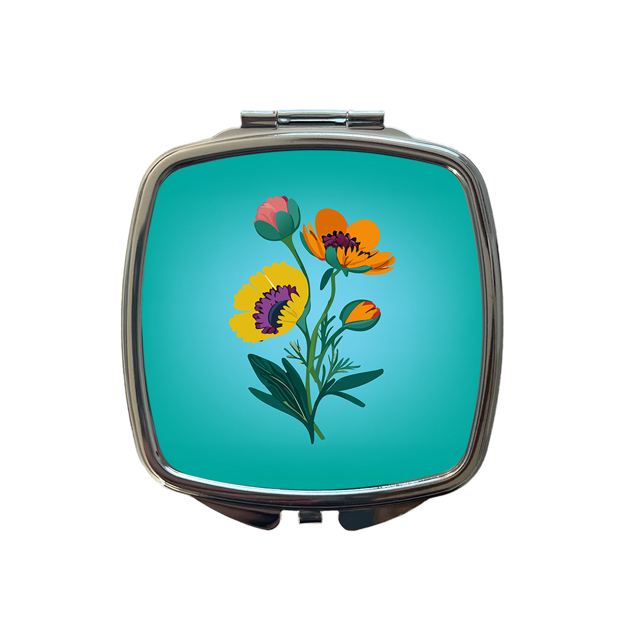 Wildflowers Wild Flowers Spring Nature Small Travel Purse Handbag Pocket Makeup Compact Mirror