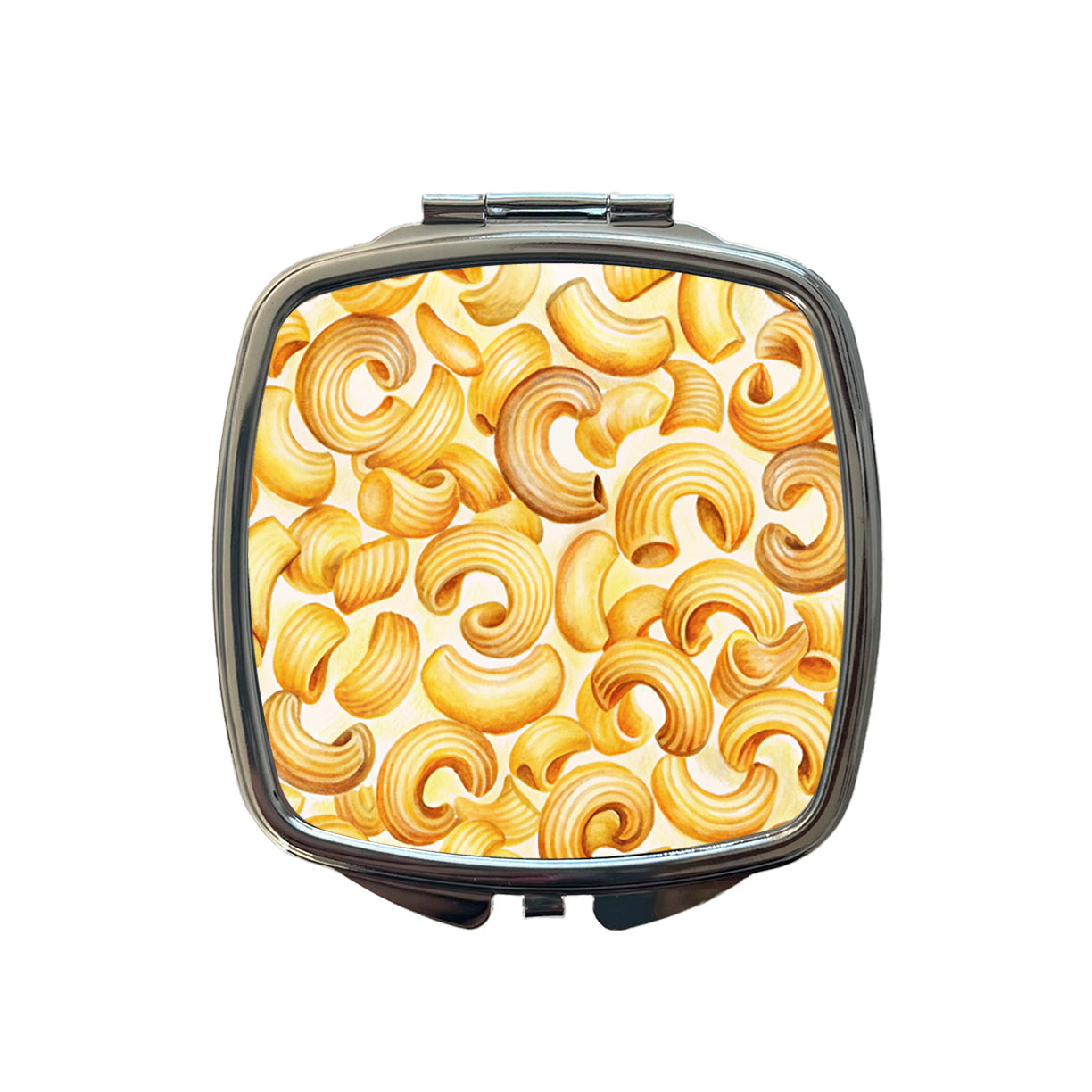 Macaroni Noodles Pasta Watercolor Small Travel Purse Handbag Pocket Makeup Compact Mirror