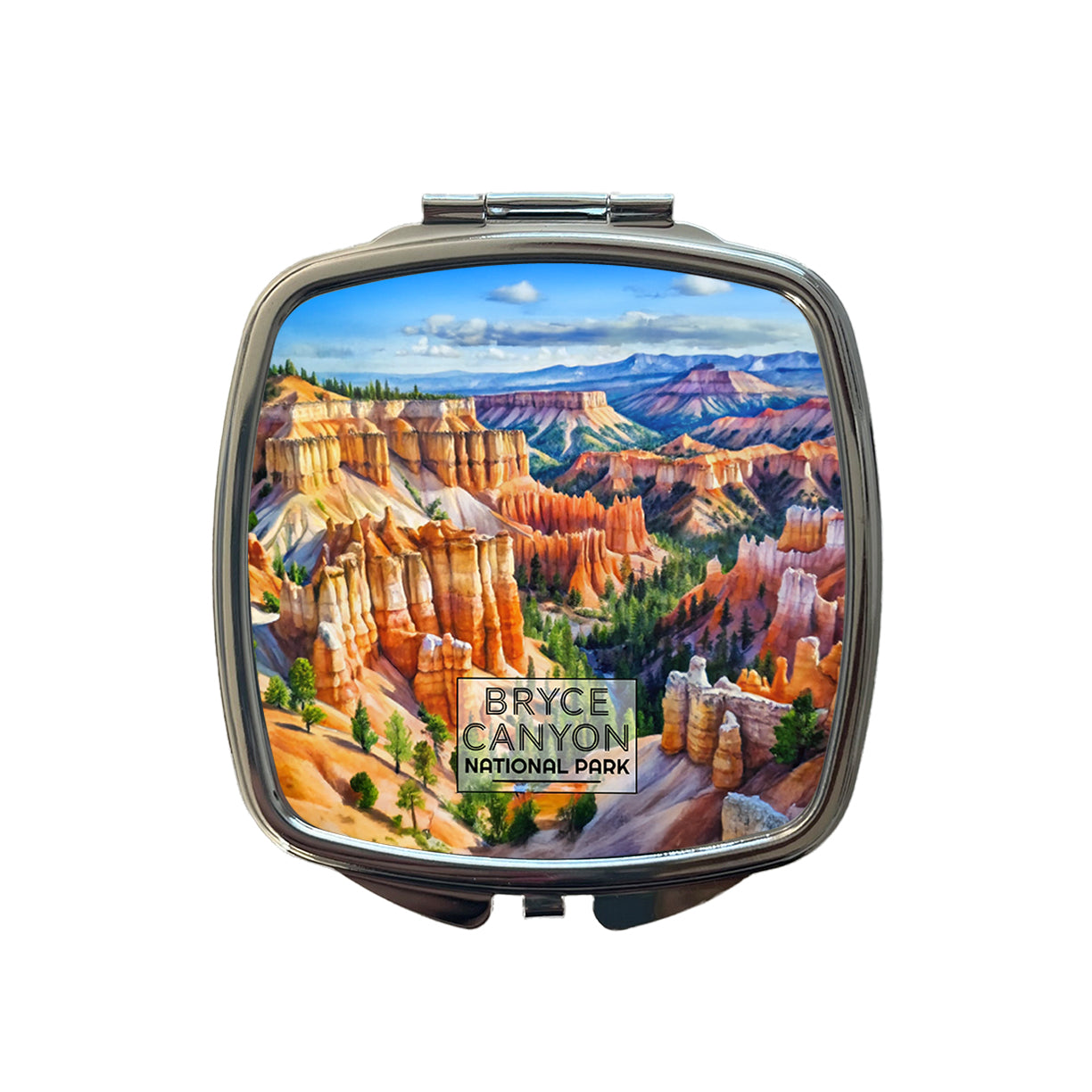 Bryce Canyon National Park Utah Watercolor Small Travel Purse Handbag Pocket Makeup Compact Mirror