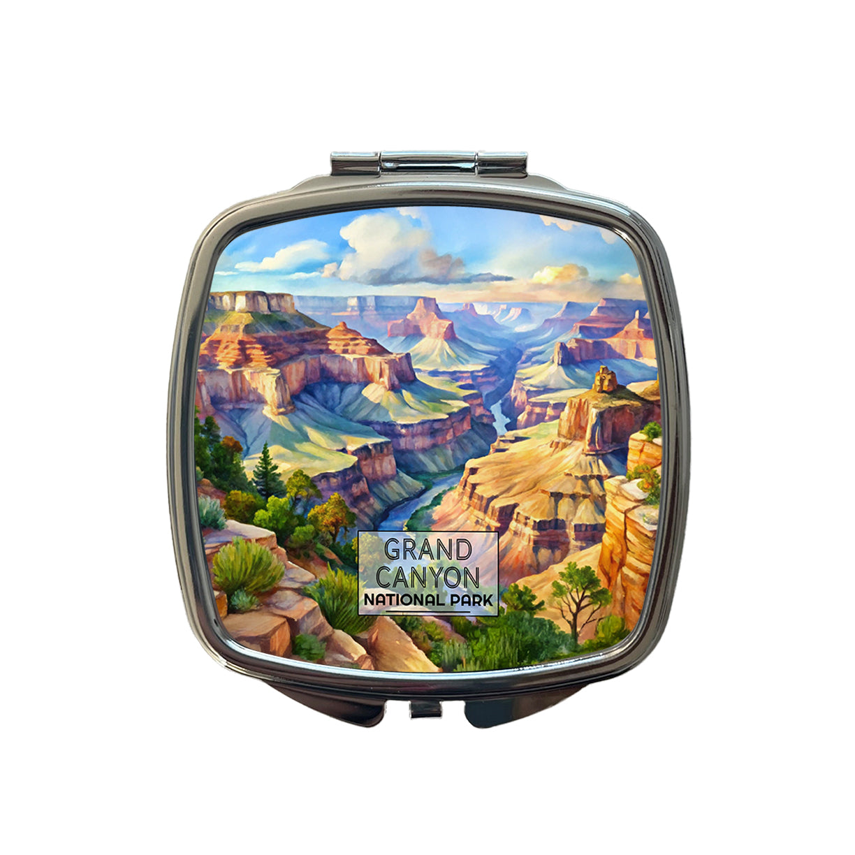 Grand Canyon National Park Arizona Watercolor Small Travel Purse Handbag Pocket Makeup Compact Mirror